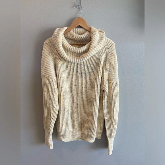 Free People Sweaters - FREE PEOPLE Leo Tunic Sweater XS $168 Retail Oversized Yellow Multicolored NWOT